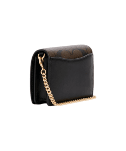 Alternative view of Coach Mini Wallet On A Chain In Signature Canvas /WALNUT/BLACK