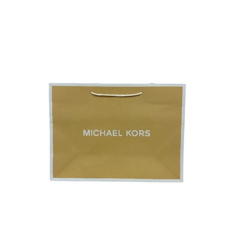 Authentic Michael Kors medium paper bag with logo, perfect for packaging luxury handbags or shoes purchased in Bahrain.