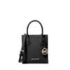 Extra-small black Michael Kors Mercer crossbody bag with gold hardware and structured handles, perfect for women in Bahrain.
