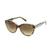 A pair of Michael Kors Makena cat-eye sunglasses in dark tortoise with brown gradient lenses for women.
