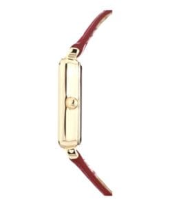 Alternative view of Anne Klein Women's Glitter Accented Red Croco-Grain Strap Watch - 24mm