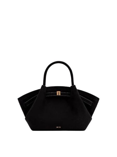 JW PEI Hana Mini Faux Suede Tote Bag - Black