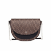 Elegant Aigner ATINA ICON small crossbody bag in brown logo print with light gold hardware, perfect for women in Bahrain.