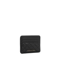 Alternative view of Charles & Keith Cleo Quilted Card Holder - Black