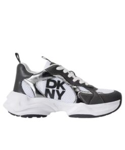 Alternative view of DKNY Deyoung Chunky Sneakers White Gray Black | Size 38.5 EU
