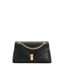 Charles & Keith Lilibet Metallic-Accent Chain-Strap Bag - Black
