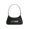 Sleek black Just Cavalli hobo bag with top handle and zipper closure, perfect for women in Bahrain.