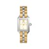 Authentic Tory Burch DALLOWAY women\'s watch featuring a gold and silver two-tone bracelet and elegant ivory dial, perfect for sophisticated outfits in Manama.