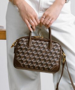 Alternative view of Christy Ng MARCELO SQUARE TOTE BAG Chestnut Brown