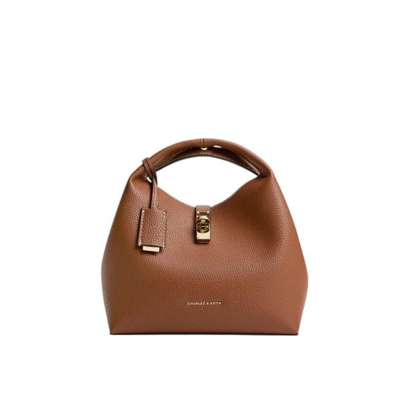 CHARLES & KEITH バック　ブラウン Recycled Leather Bucket Bag - Charles & Keith Chance