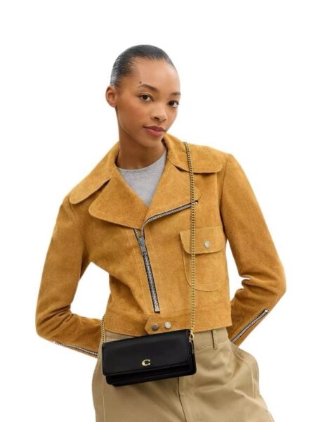 Alternative view of Coach Evie Long Wallet in Black Leather